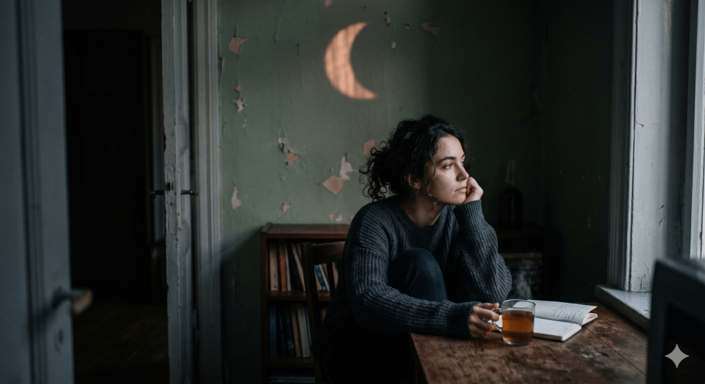 Moon in the 8th = Emotional depth makes you feel misunderstood and apart.
