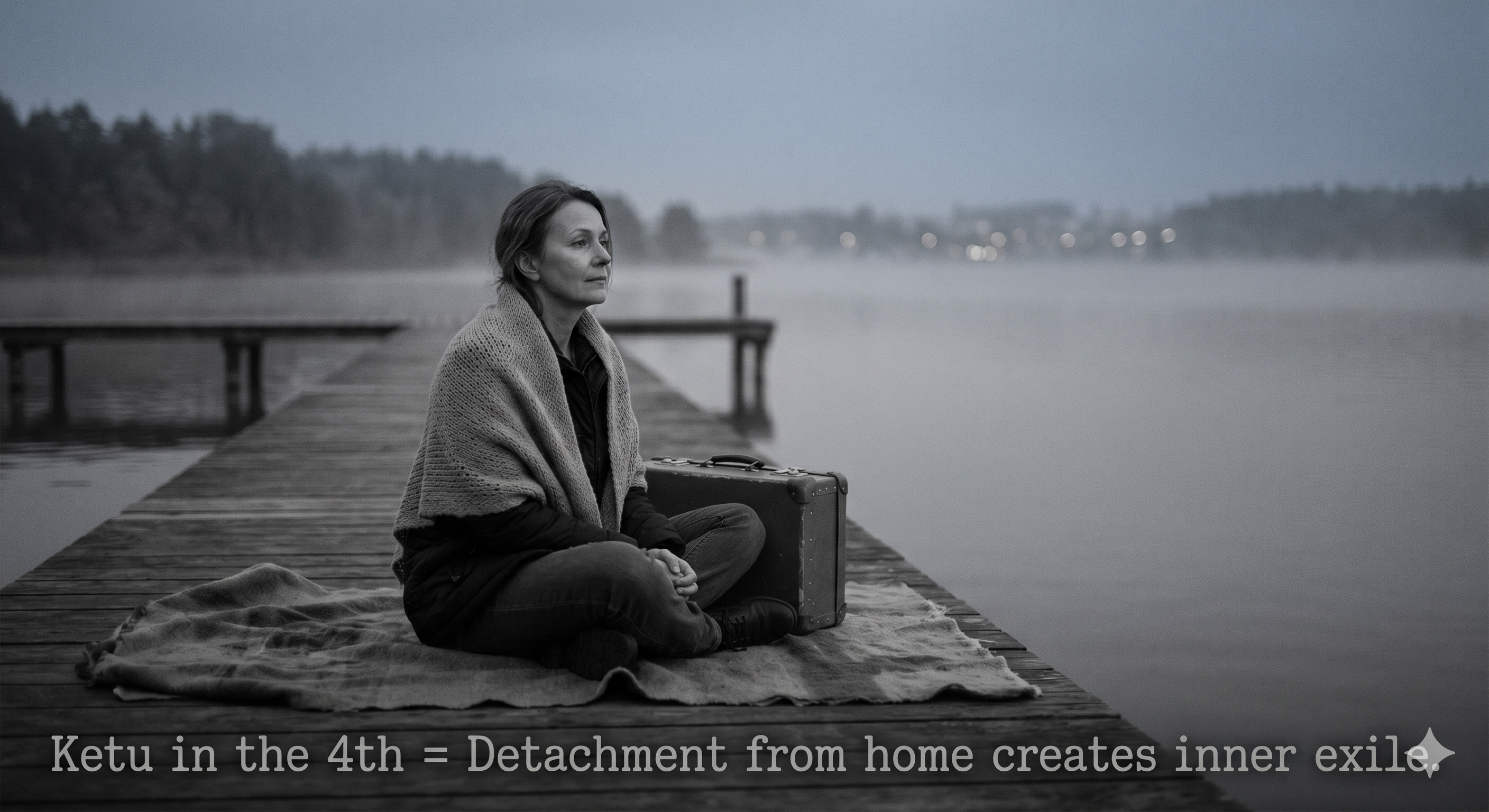 Ketu in the 4th = Detachment from home creates inner exile.
