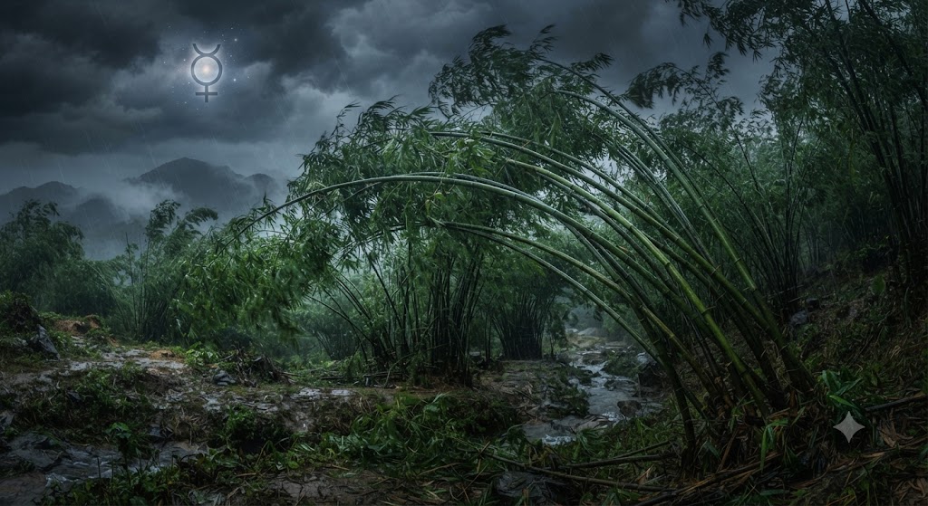 Mercury in the 3rd → Bamboo bends without breaking in the storm.