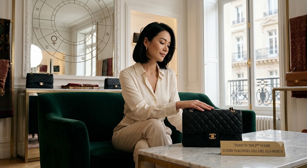 Venus in the 2nd → Luxury purchases feel like self-worth.