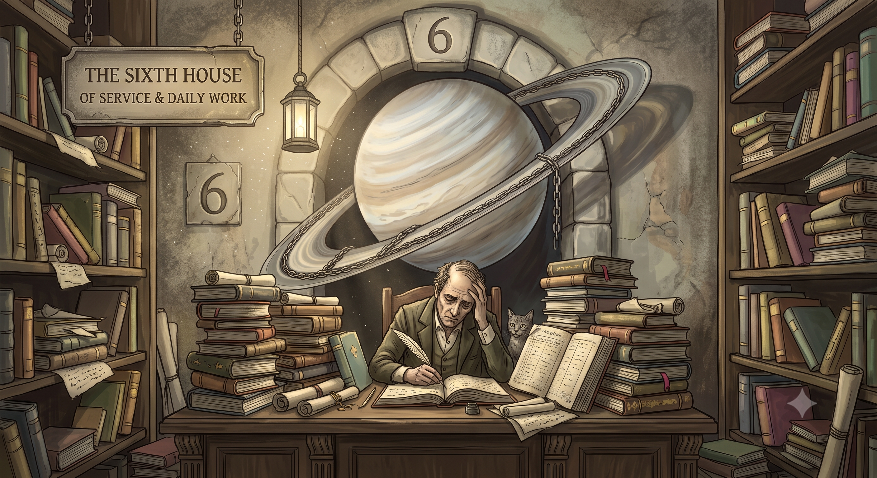 Saturn in the 6th – Responsibilities become heavy enough to drain motivation