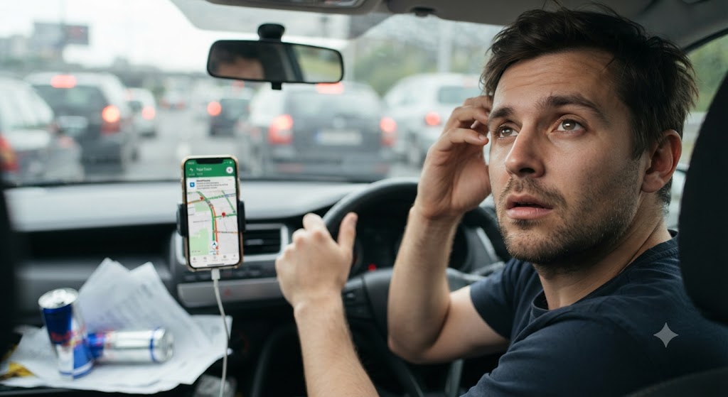 Mercury + Rahu in the 1st → Distracted thinking can affect driving judgment.