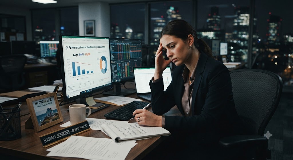 Moon + Saturn in the 10th → Financial dreams become linked with career dissatisfaction.
